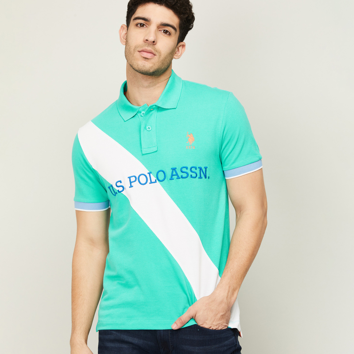 U.S. POLO ASSN. Men Printed Polo T-shirt