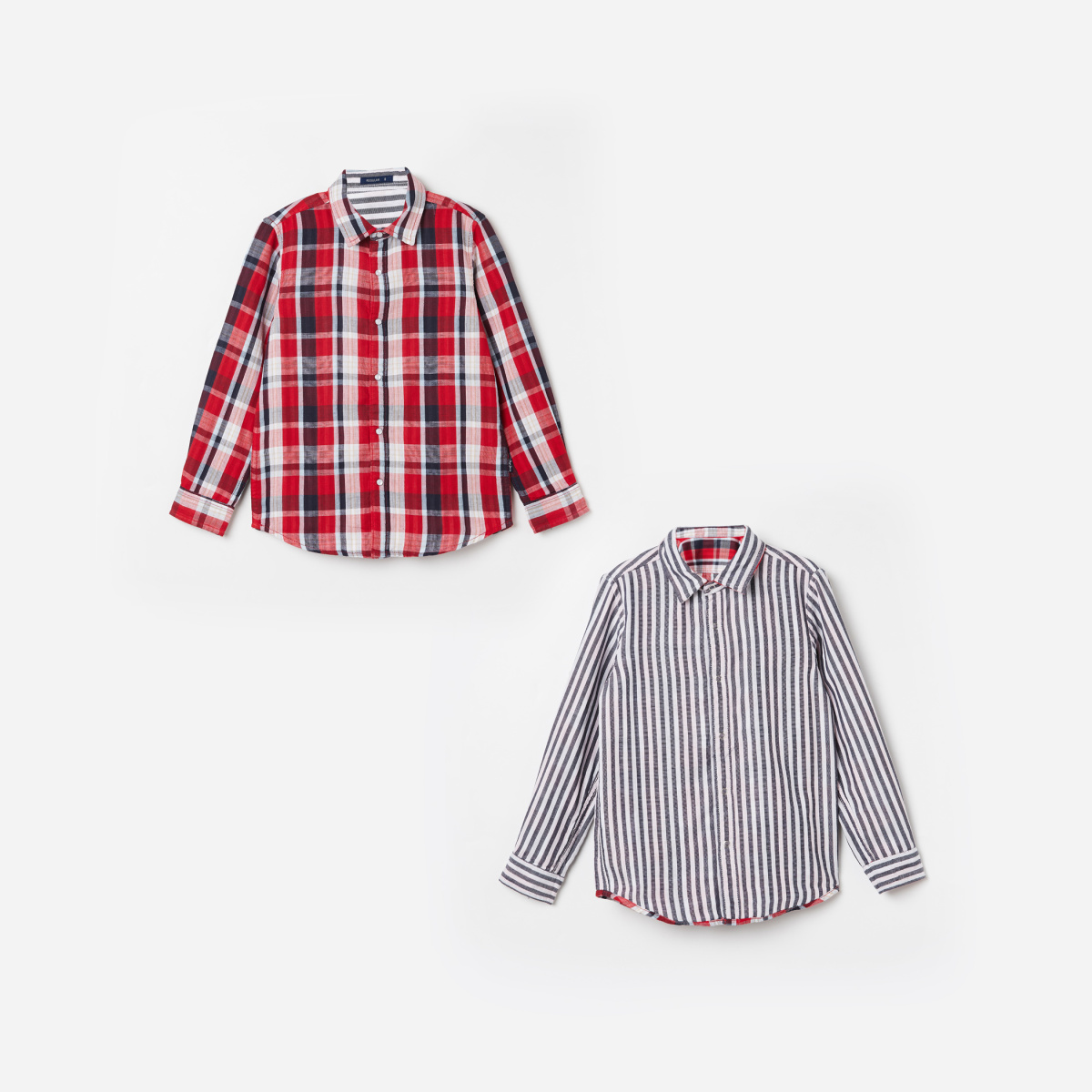 PEPE JEANS Boys Printed Reversible Spread Collar Casual Shirt