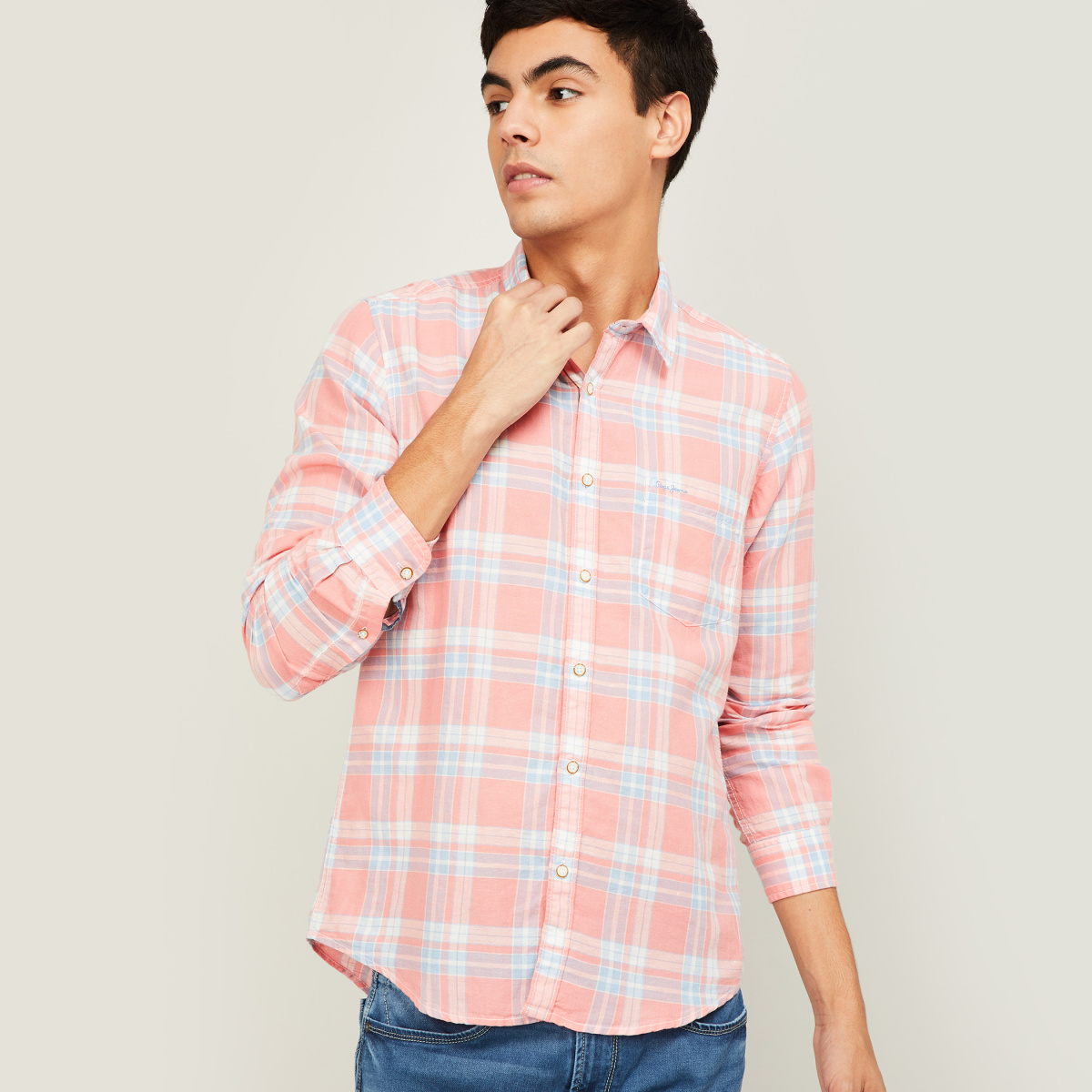 Pepe Jeans Men's Checkered Regular Shirt (PM307595_Red M) : Amazon.in:  Clothing & Accessories