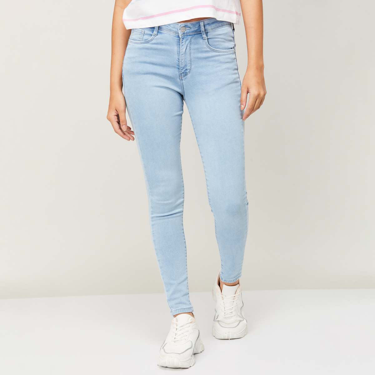 KRAUS Women Solid Skinny Fit Jeans