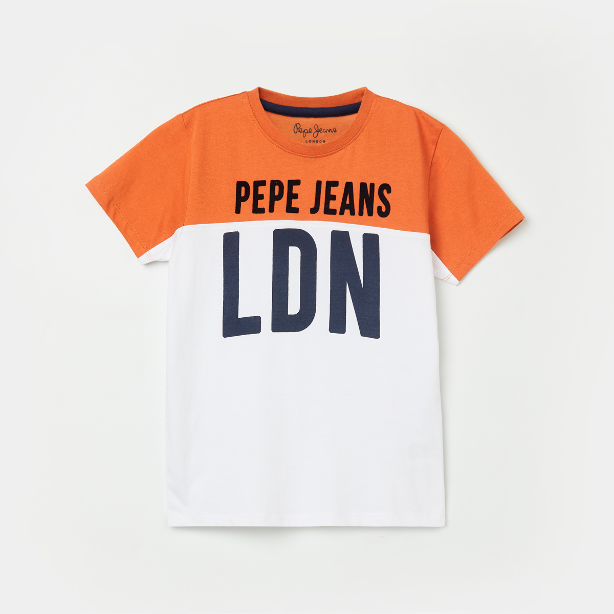 PEPE JEANS Boys Colorblocked Crew Neck T-shirt
