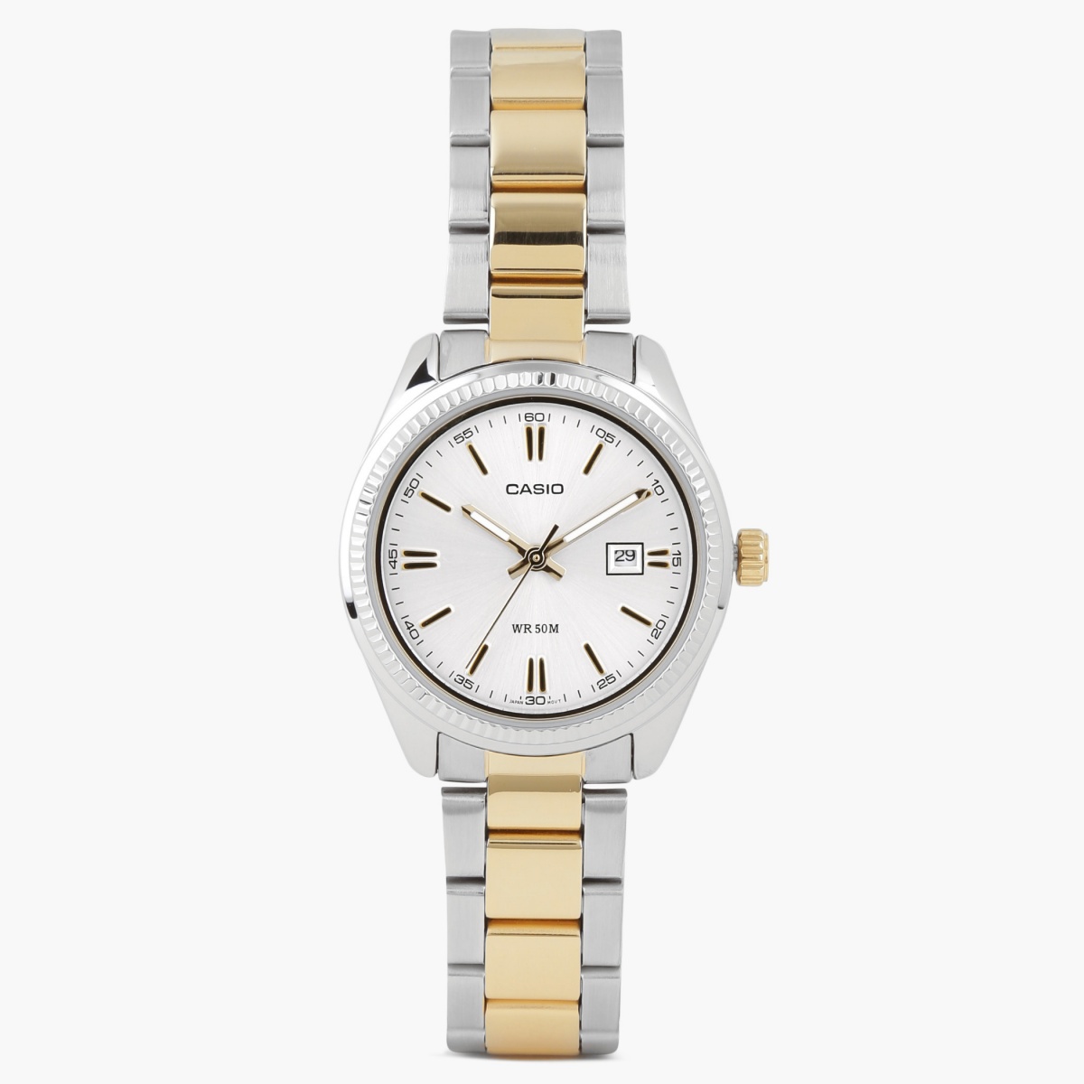 CASIO Women Analog Watch with Metal Strap - A478